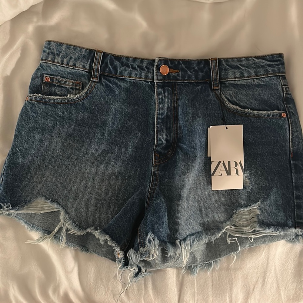 Zara Jean shorts, “mid rise relaxed short”